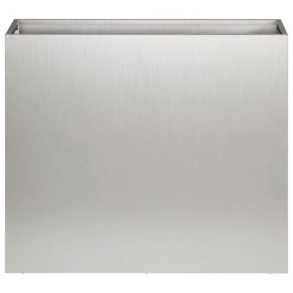 Градинска саксия Сребристо 50 x 20 x 40 см Неръждаема стомана