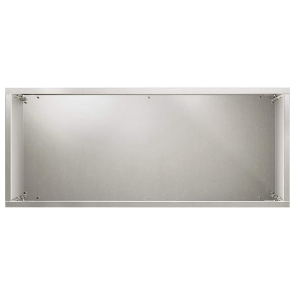 Градинска саксия 2 бр. Сребристо 50 x 20 x 75 см