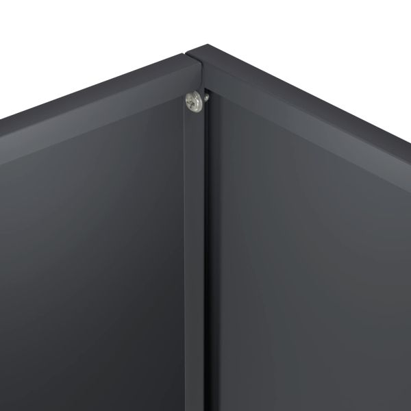 Градинска саксия 2 бр. Антрацит 50 x 20 x 75 см