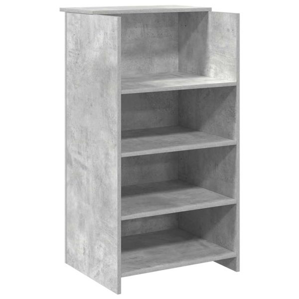 Приемно бюро, бетонно сиво, 155x50x103,5см, инженерно дърво