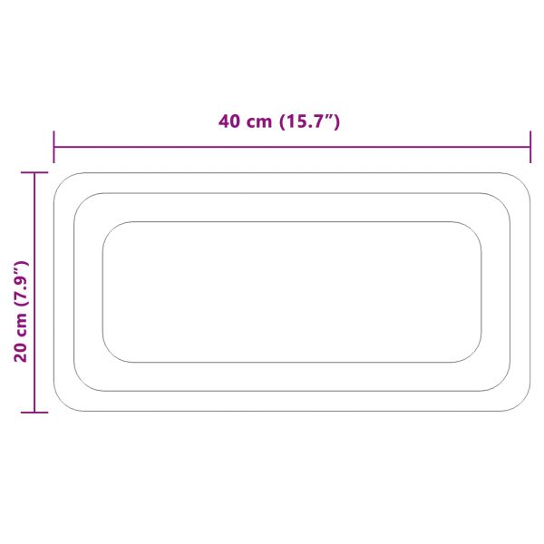 LED огледало за баня Прозрачен 40 x 20 cm закалено стъкло