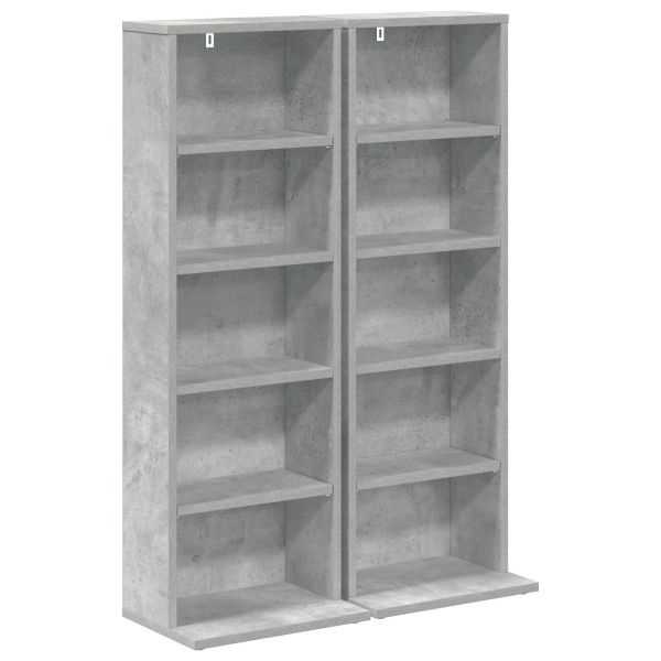 Кабинет за CD 2 бр. Бетонно сиво 33 x 23,5 x 97,5 см