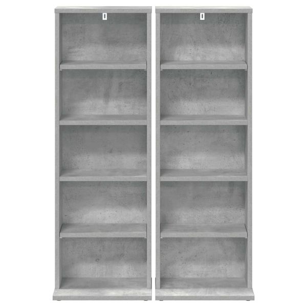 Кабинет за CD 2 бр. Бетонно сиво 33 x 23,5 x 97,5 см
