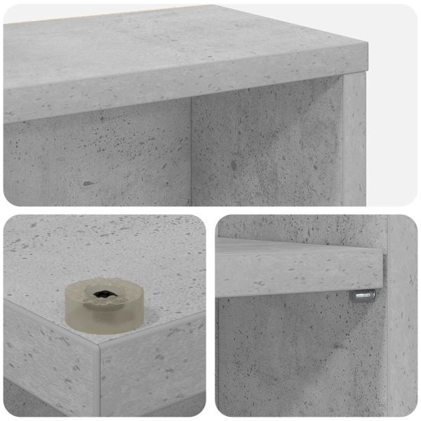 Кабинет за CD 2 бр. Бетонно сиво 33 x 23,5 x 97,5 см