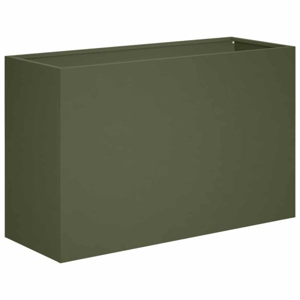 Градинска саксия 2 бр. Маслиненозелено 80 x 30 x 50 см