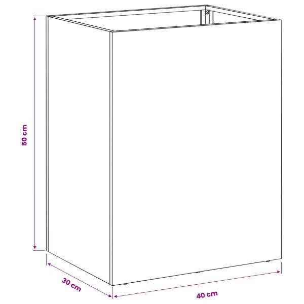 Градинска саксия Антрацит 40 x 30 x 50 cm