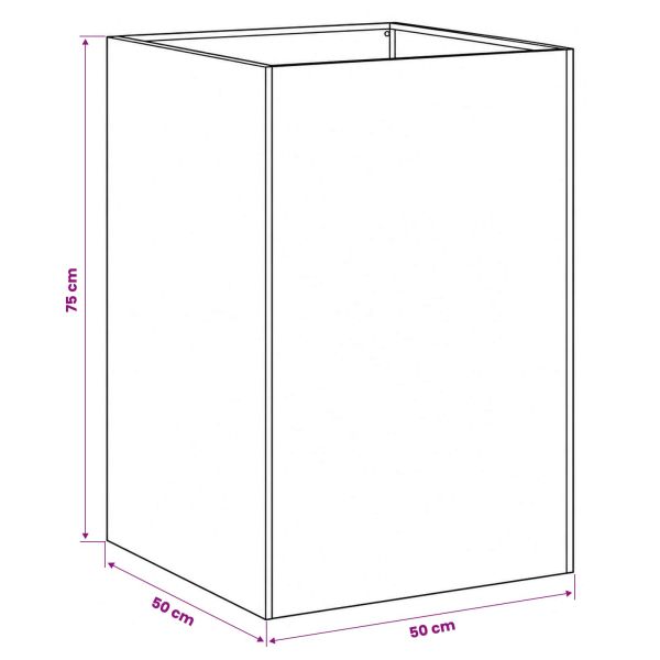 Градинска саксия Антрацит 50 x 50 x 75 cm