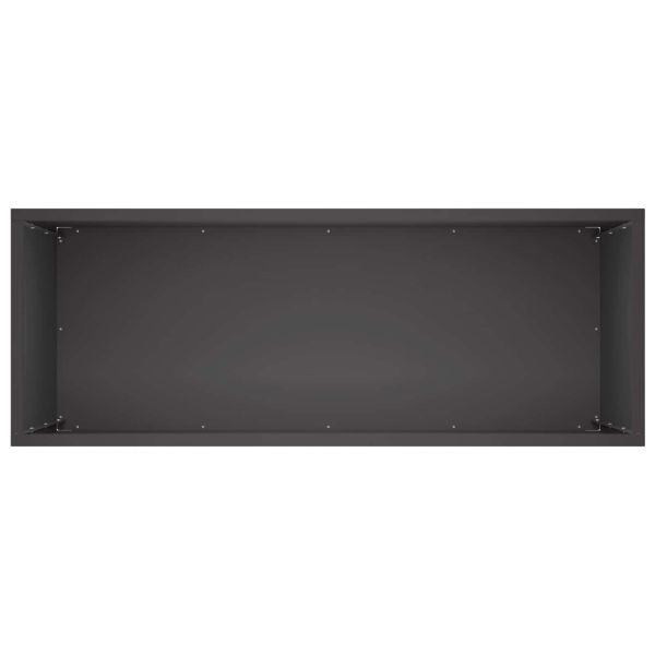 Градинска саксия 2 бр. Черно 80 x 30 x 50 см