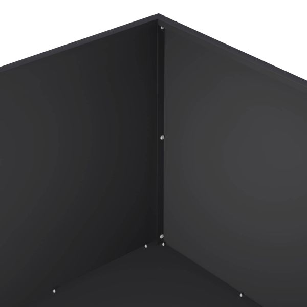 Градинска саксия Черно 60 x 60 x 40 cm