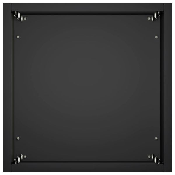 Градинска саксия 2 бр. Черно 20 x 20 x 75 см