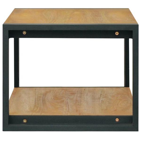 Стенен шкаф за баня, 90x45x35 см, тиково дърво масив