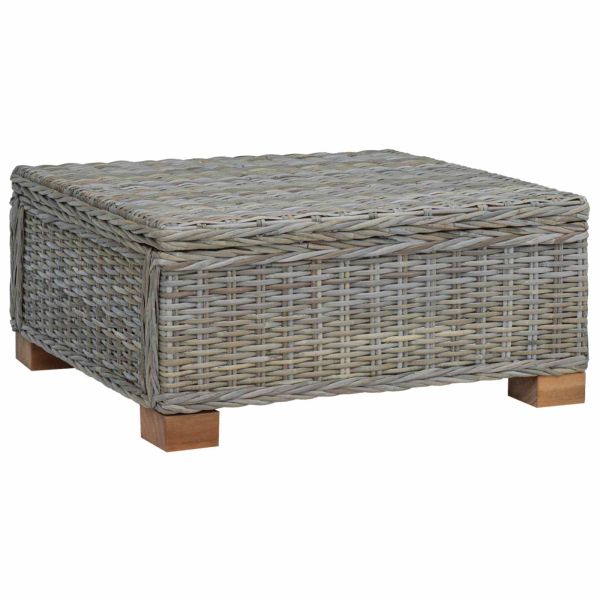 Масичка за кафе GENDT Натурален ратан Кубу сив 67 x 60 x 30 см