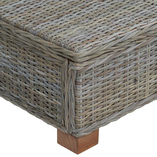 Масичка за кафе GENDT Натурален ратан Кубу сив 67 x 60 x 30 см
