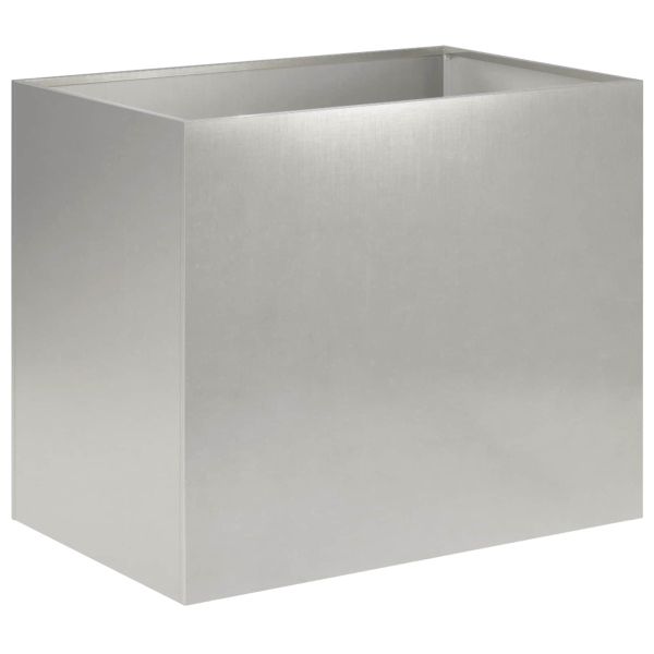 Градинска саксия Сребристо 50 x 40 x 50 см Неръждаема стомана