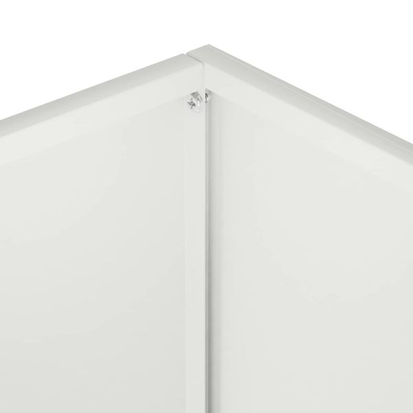 Градинска саксия Бяло 50 x 40 x 50 см Студено валцована стомана