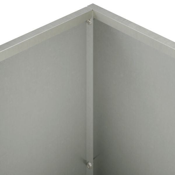 Градинска саксия 2 бр. Сребристо 60 x 30 x 50 см
