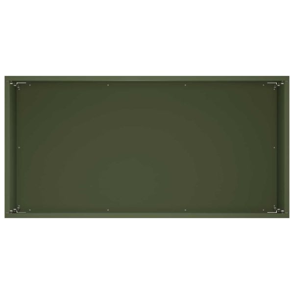 Градинска саксия 2 бр. Маслиненозелено 60 x 30 x 50 см