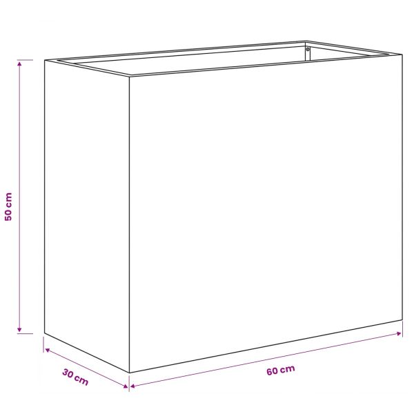 Градинска саксия 2 бр. Маслиненозелено 60 x 30 x 50 см
