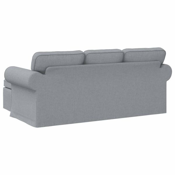 Диван Светлосиво 195 x 138 x 80 см текстил