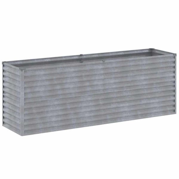 Повдигната градинска леха 196x50x69 см, кортенова стомана