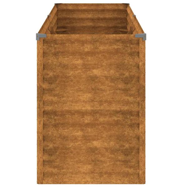 Повдигната градинска леха 196x50x69 см, кортенова стомана