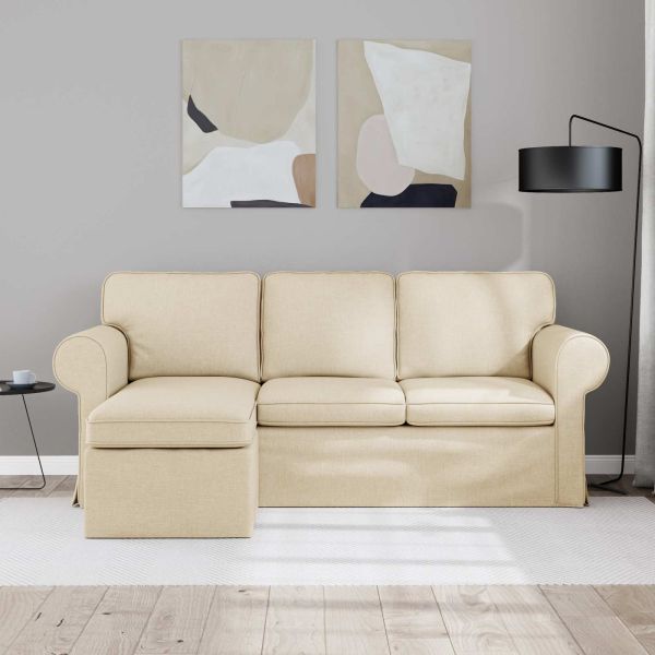 Диван Крем 195 x 138 x 80 см текстил