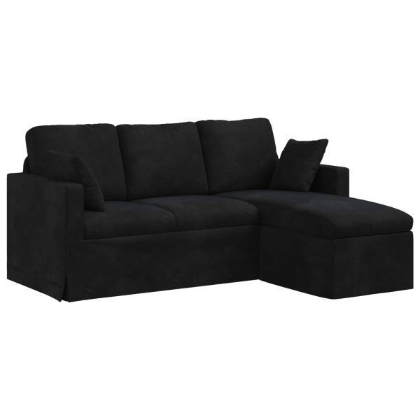 Диван Черно 178 x 134 x 80 см Кадифе