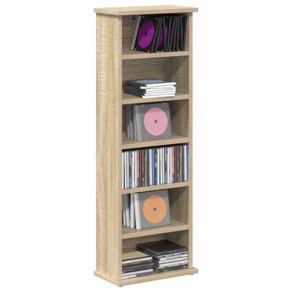 Кабинет за CD Дъб сонома 60 x 17 x 92 см Инженерна дървесина