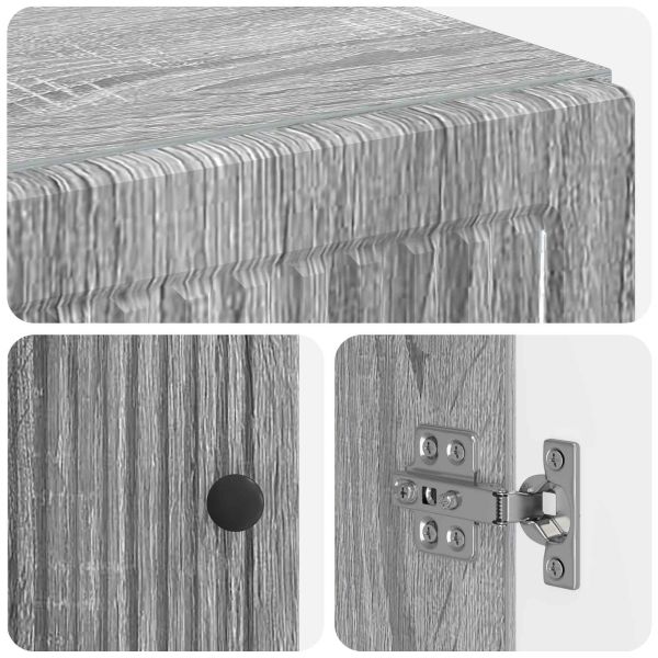 Тоалетна Шкаф EDE Сив Сонома 66 x 25,5 x 190 см