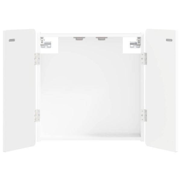 Кабинет за дартборд ZWOLLE Бял гланц 52,5 x 10,5 x 57,5 см