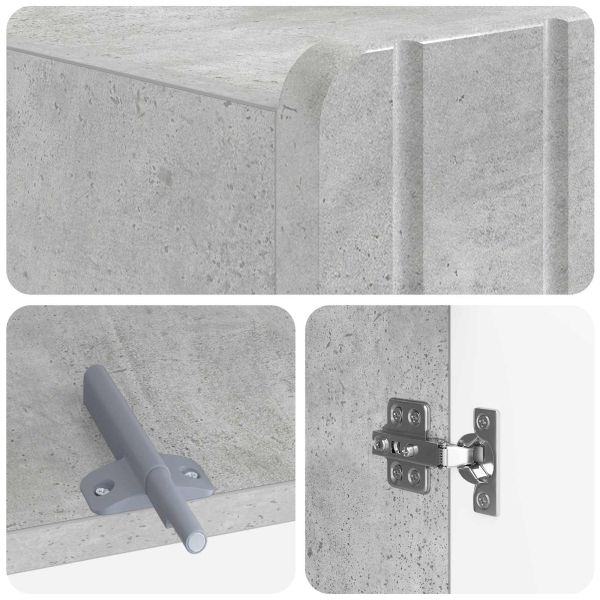 Тоалетна Шкаф ZWOLLE Бетонно сиво 66 x 25,5 x 190 см