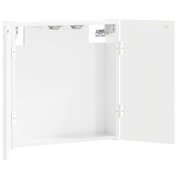 Кабинет за дартборд ARNHEM Бял гланц 52,5 x 10,5 x 53,5 см