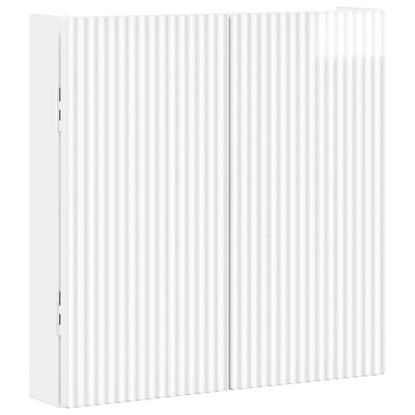 Кабинет за дартборд ARNHEM Бял гланц 52,5 x 10,5 x 53,5 см