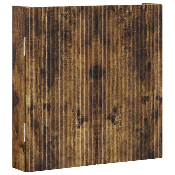 Кабинет за дартборд ARNHEM Опушен дъб 52,5 x 10,5 x 53,5 см