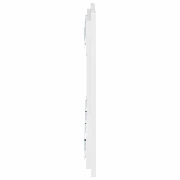 Табла за легло за стена ARNHEM Бял гланц Инженерна дървесина