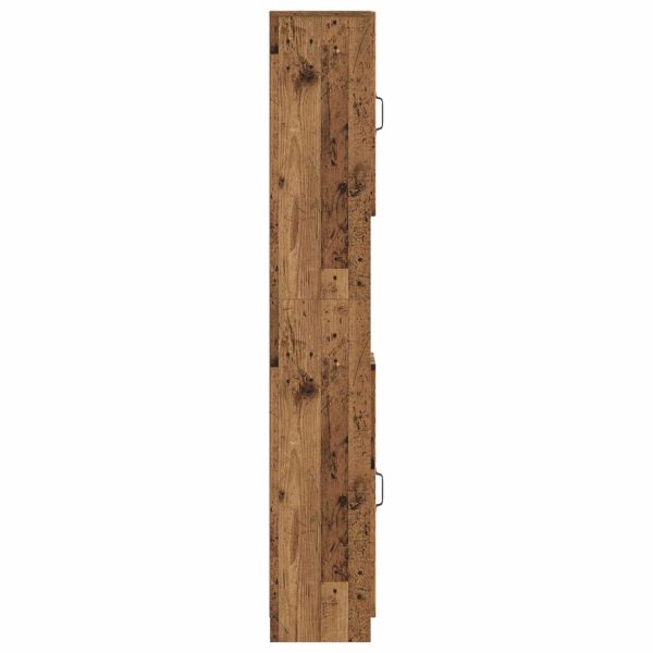 Шкаф за баня с отворена рафт UTRECHT Старо дърво