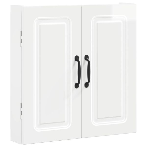 Кабинет за дартборд UTRECHT Бял гланц 52,5 x 10,5 x 53,5 см