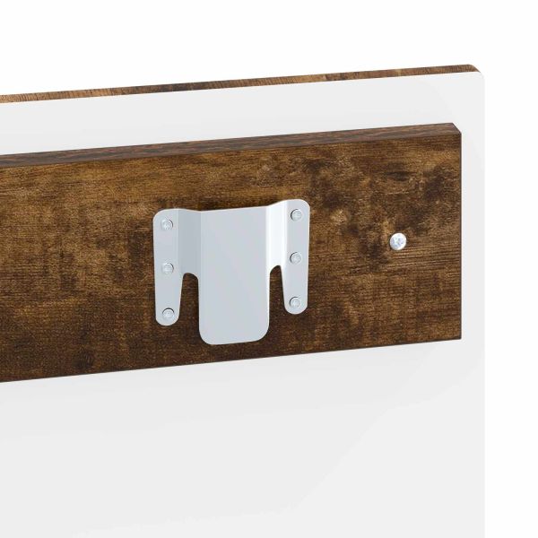 Табла за легло за стена UTRECHT Опушен дъб Инженерна дървесина
