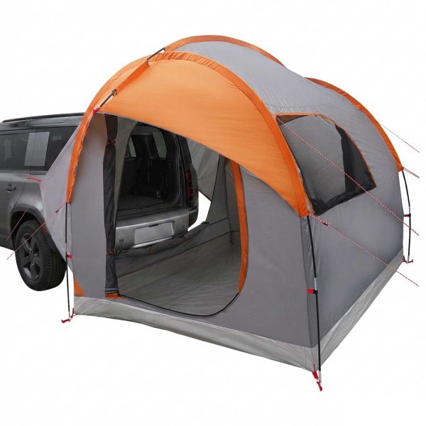 Автомобилна палатка с покрив Сив и оранжев 239 x 210 x 210 см