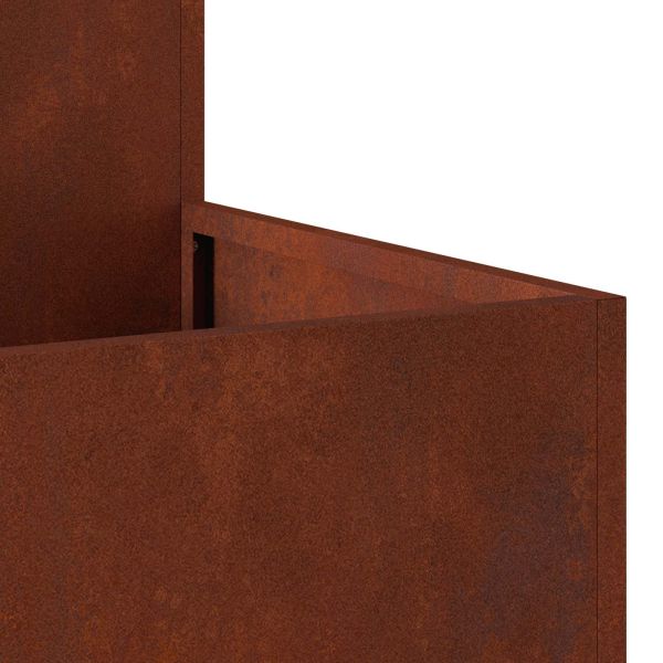 Градинска саксия Ръждясало 80 x 80 x 48 см Патинираща стомана