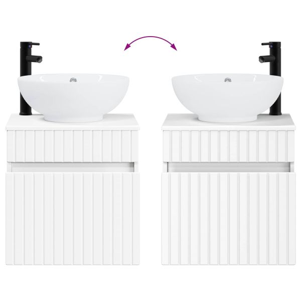 Комплект шкафове за баня 3 бр. Бяло 49 x 44,5 x 66,5 см