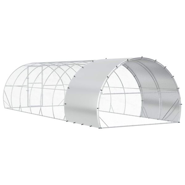 Кокошарник Сребристо 800 x 300 x 200 см Поцинкована стомана