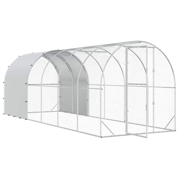 Кокошарник Сребристо 600 x 200 x 200 см Поцинкована стомана
