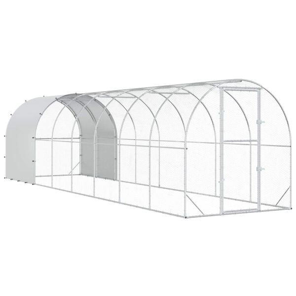 Кокошарник Сребристо 800 x 200 x 200 см Поцинкована стомана