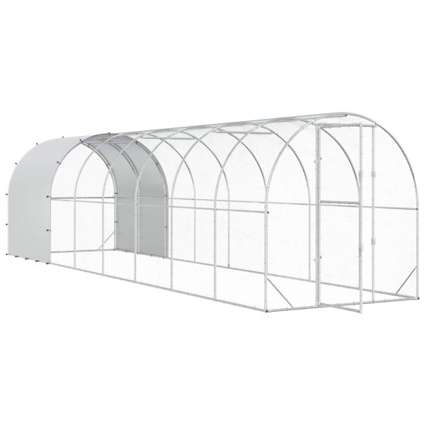 Кокошарник Сребристо 800 x 200 x 200 см Поцинкована стомана