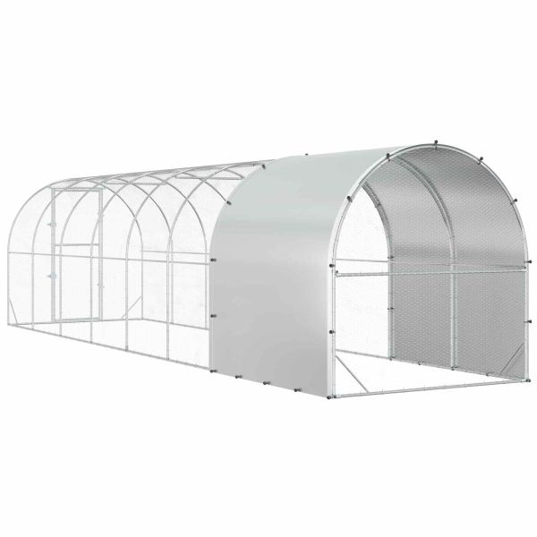 Кокошарник Сребристо 800 x 200 x 200 см Поцинкована стомана