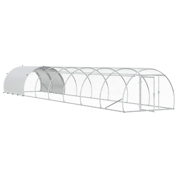Кокошарник Сребристо 800 x 150 x 100 см Поцинкована стомана