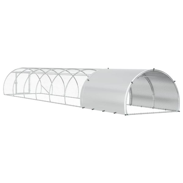 Кокошарник Сребристо 800 x 150 x 100 см Поцинкована стомана