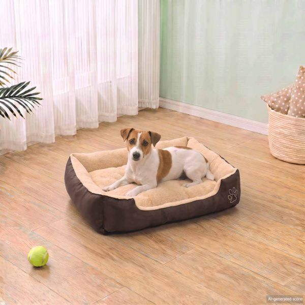 Топло кучешко легло с подплатена възглавница, размер S