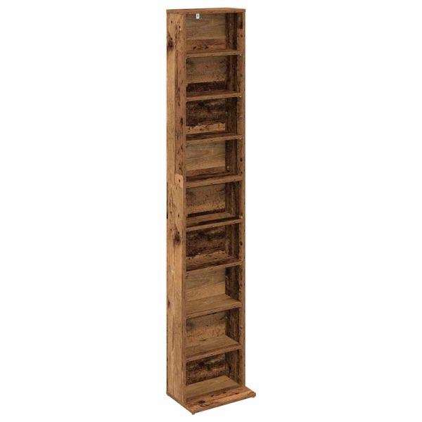 Кабинет за CD Старо дърво 33 x 23,5 x 175 см